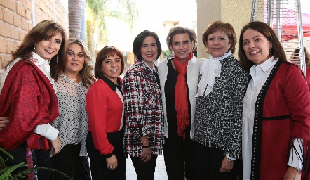 Nartha Abud, Carla Serna, Anabel Covarrubias, Carmenchu Motilla, Gaby Portillo, Clara Duarte y Claudia Quintero.