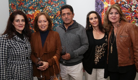  Lorena Chávez, Gloria Acosta, Jesús Jasso, Sandra Correa y Zulema Rubalcaba.