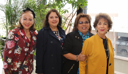  Rebeca Konishi, Silvia Esparza, Carmelita Martínez y Lucero Rosillo.