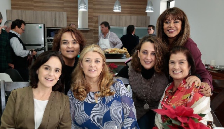  Gladys Rangel, Elisa Robles, Laura Narváez, Gloria Martínez, Martha Ríos y Claudia Balbontín.