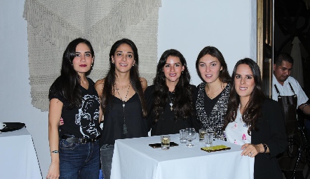  Mariana Rodríguez, Isa Villanueva, Vicky Álvarez, Lili Medina y Clau Antunes.