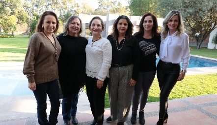 Yolanda Gocher, Chely de Hinojosa, Patricia de Ávila, Paty Valadés, Olga Lorena Castro y Paty de Díaz de León.