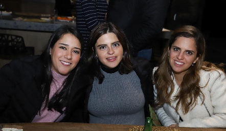  Paulina Hinojosa, Daniela de los Santos y Macarena Gómez.