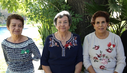  Chelo Nava, Leticia Rangel y Lupita Hernández.