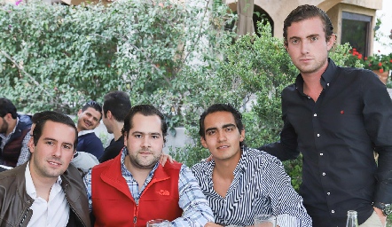 Jurgen Mebius, Andrés Mina, Mauricio Sánchez y Marco Ciuffardi.