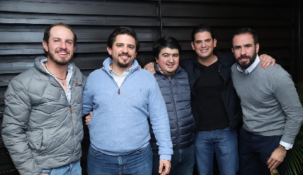  Octavio Aguillón, Manuel Mora, Rolando Domínguez, Antonio Morales y Tai Boelsterly.