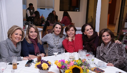  Analú Medina, Luzma Navarro, Mayte Bustindui, Lorena Aguiñaga, Carmen Martínez e Irasema Medellín.