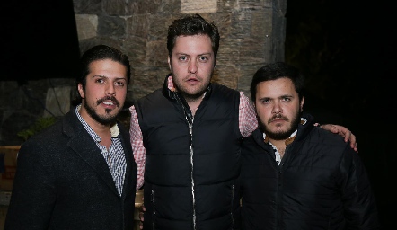 Juan Carlos Navarro, Pato Lozano y Cristóbal Safont.