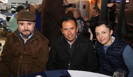  Carlos Díaz de León, Juan Pablo Rodríguez y Hugo Navarro.