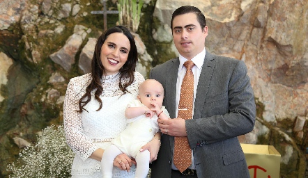 Luciana Rodríguez y Jaime Oliva con su primogénito Jaime.