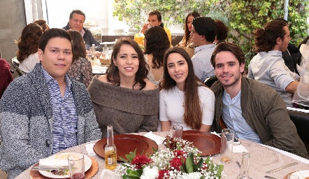  Ricardo Montalvo, Cristina Rodríguez, Lorena Cuadra y Eduardo Álvarez.