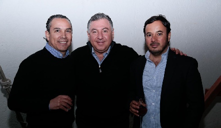 Jaime Villegas, Rodrigo Villasana y Alejandro Stevens.