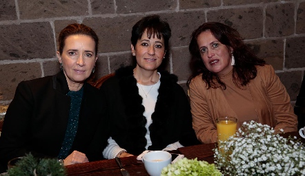  Lucía Martínez, Claudia Díaz de Sandi y Martha Huerta.