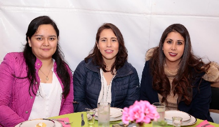  Estefanía Acevedo, Cristina Rodríguez e Ilse Ayech.