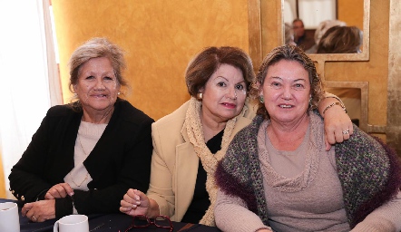  Elvia Camacho, Alicia Puga y Yolanda Del Valle.