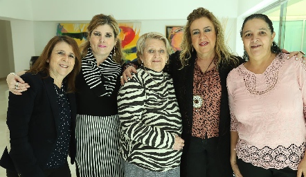  Laura Cárdenas, Silvia Foyo, Lety Martínez, Luz Elena Solano y Tita Meade.