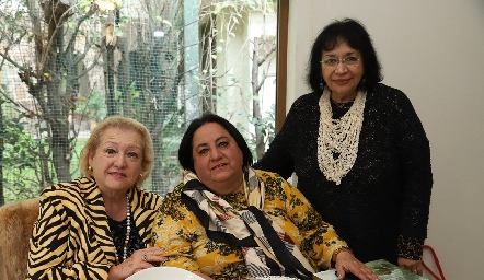  Sara Zertuche, Lupita de Verduzco y Cristina de Sánchez.