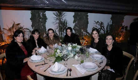  Lourdes Del Valle, Marusa Maza, Ana Irma Ramos, Patricia Rodríguez, Lourdes Leiva y Montse Gómez.