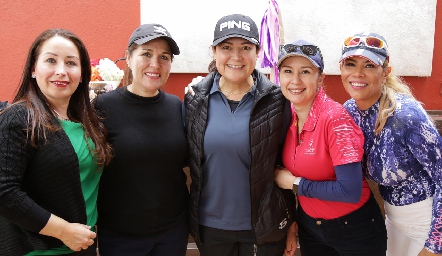  Gladys Nájera, Cristina Gálvez, Paty Gómez, Gaby García y Yolanda Robledo.