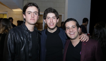  Rodrigo Abud, Dago Castillo y Pablo Lavín.