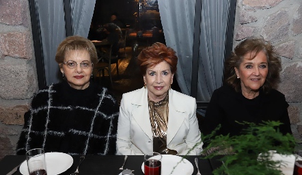  Rosalinda Sarquis, Licha Tanus y Margarita Labastida.