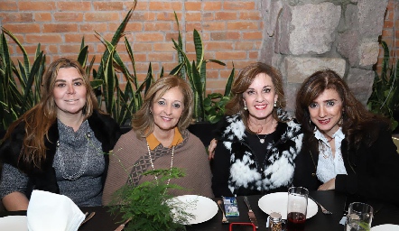  Gaby Lozano, Marilú Díaz de León, Yolanda Payán y Martha Abud.