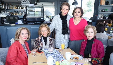  Lula Díaz Infante, Gloria Estrada, Licha Abella, Coco Méndez y Martha Elena Garza.