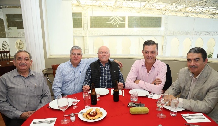  Luis Rentería, Carlos Jiménez, Salvador Félix, Tenoch González y Alejandro Zermeño.
