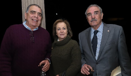 Raúl Castañeda, Luz María y Francisco Antonio Rubín de Celis.