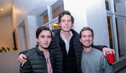 Julio Córdova, Diego Jourdain y Alejandro Gómez.