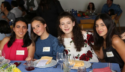  Camila González, Emilia González, Roxana Aranda y Valeria Recio.