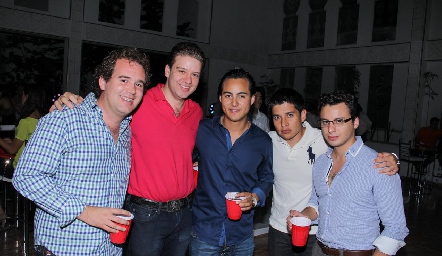  Fernando Castañón, Francisco Acosta, Luis Salas, Eduardo Crespo y Fernando Delgadillo.