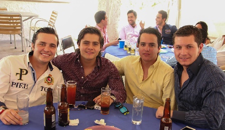  Sebastián Safont, Edgardo Longoria, Xavier y Nacho Puente.