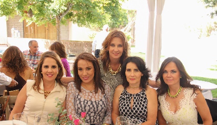  Gabriela Payán, Lorena Herrera, Tawi Garza, Lourdes López y Elsa Tamez.