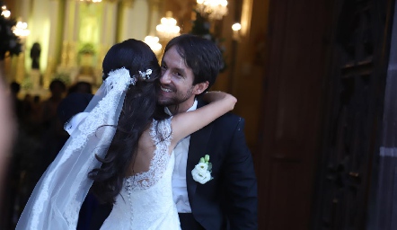  Pablo Sánchez y Montse Berrueta en su boda.