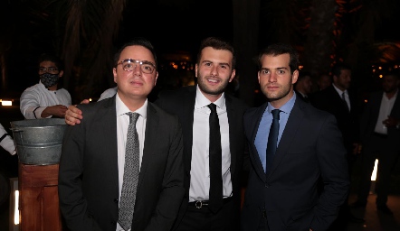  Toño Guzmán, Arturo Esper y Pablo Zendejas.