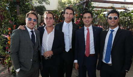  Andrés de los Santos, Tomás Alcalde, Abraham Tobías, Gerardo  Valle y Juan Manuel Piñero.