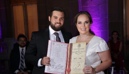  Arturo Zapata y Andrea Díaz Infante se casaron por el civil.