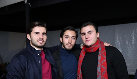  Federico Alcalde, Sebastián Ramírez y Emiliano Portillo.