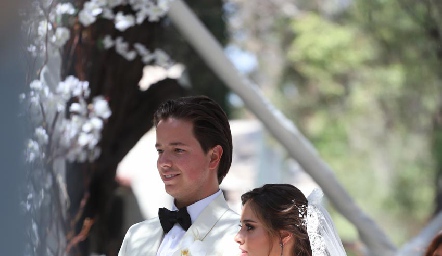  Pablo Herrera y Nuria Alcalde en su boda.