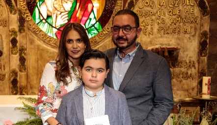  Paty Vallejo, Eduardo y Eduardo de la Peña.