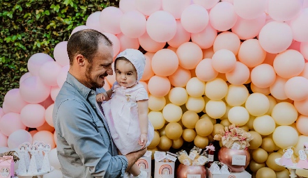  Pato Valle con su hija Martina.