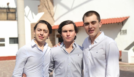 Rodrigo Padilla, Mateo Guerra y Diego Castillo.