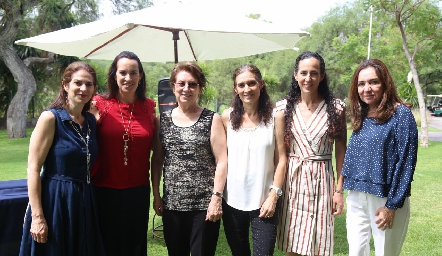  Claudia, Sonia, Mercedes, Gris y Marcela Reynoso con Oneida Peña.