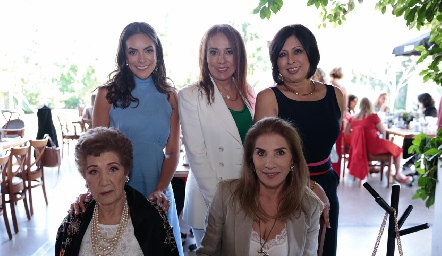  Ana Laura Rodríguez, Lorena Herrera, Chela Manzano, Chuyina Herrera y Susana Ciuffardi.