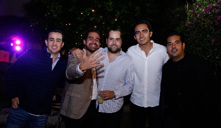  Rodrigo Carreras, Rodolfo Ortega, Andrés Mina, Mauricio Sánchez y José Antonio Motilla.