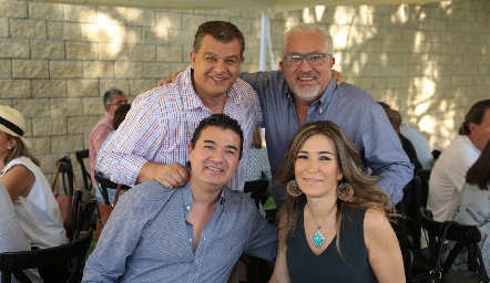Luis Arturo Estrada, Guillermo Báez, Andrés Amparan y Martha Bermea.