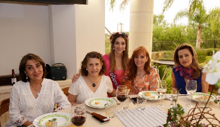  Norma Revuelta, Marilú García, Mónica Garza, Genoveva García e Inés Elizondo.