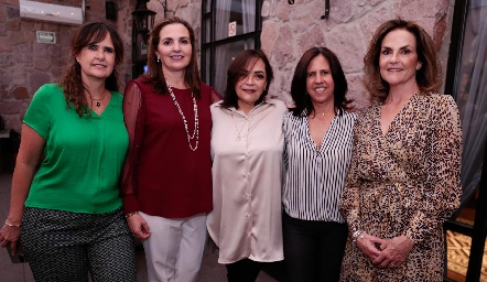  Martha Zwieger, Gabriela Gómez, Lucía Betancourt, Claudia Nava y Leticia Hernández.