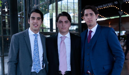  Enrico Santoyo, Daniel Berrones y Diego Acosta.